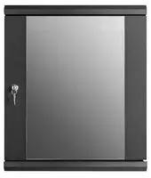 Server Rack Data Cabinet Deep Wall Mounted - 12U 450mm 19" Black Storage Rack for Home, Office, Server Room