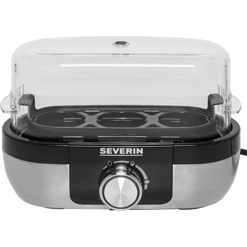 Severin EK 3163 3 Eggs Black, Stainless Steel, Transparent
