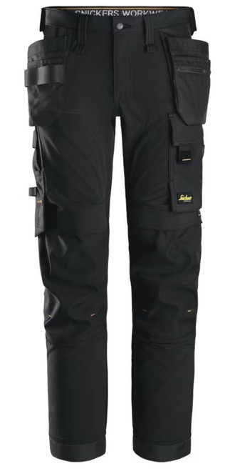 Snickers Slim Fit 4 Way Stretch Holster Pocket Work Trousers 6275 Black