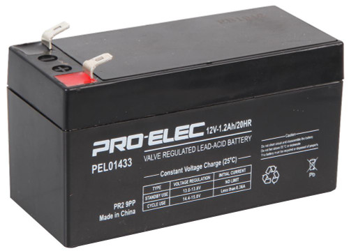 PRO ELEC PEL01433 1.2Ah 12V AGM Lead Acid Battery