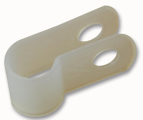 PRO POWER Nylon P Clips 6mm - Natural Cable Clamps | 100 Pack for Wire, Pipe & Tube Management