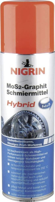 NIGRIN 74194 Mos2 Graphite Lubricant Hybrid, 250 ml
