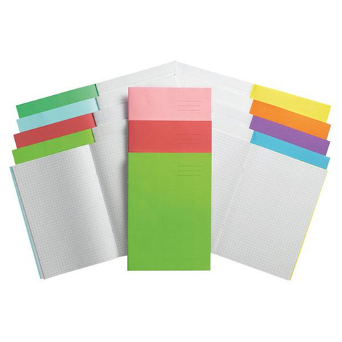 Rhino A4 Exercise Books, 80-Page / 8mm Lined with Margin Paper Notebook, 50-Pack, Office & School Stationery Supplies, Purple
