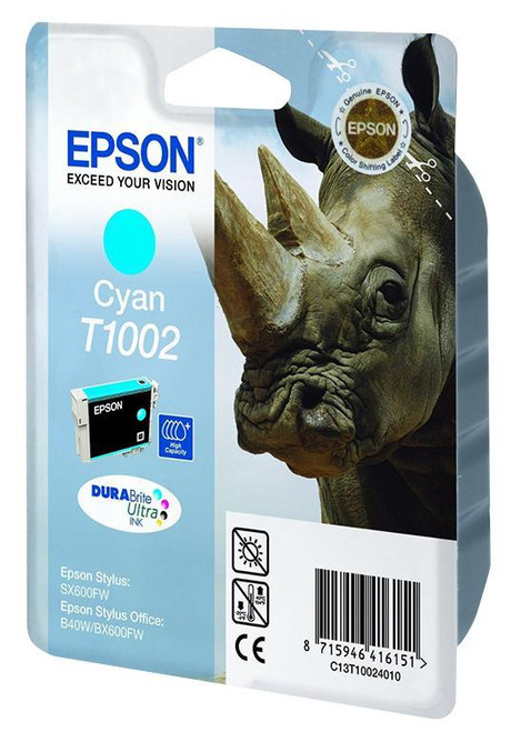 Epson T1002 Ink Cartridge, Cyan, Genuine, Amazon Dash Replenishment Ready