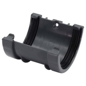 FloPlast Mini Gutter Union Bracket - 76mm Anthracite Grey