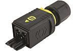 PushPull Power Connector, 3P, Crimp Termination, 16A, 250V by Harting