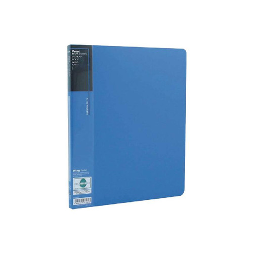 Pentel A4 Wing 20 Pocket Recycology Display Book - Blue Pack of 10