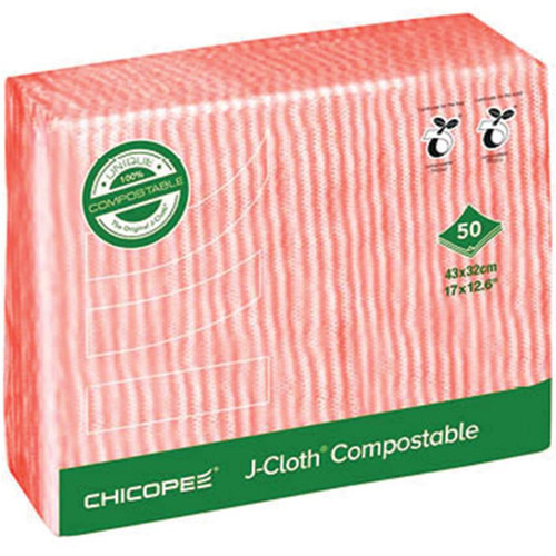 Harrison Wipes Chicopee J-Cloth 3000 Red - Pack of 50