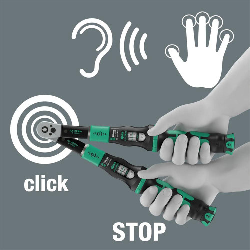 Wera Click-Torque Lock A 5 R/L Torque Wrench, 1/4" x 2.5-25 Nm - 05075693001