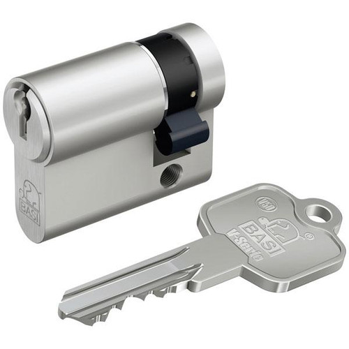 Door Cylinder/Lock Cylinder Simultaneous Locking Set for Home and Apartment | Freely Combinable | Many Lengths Available | BASI | V50 Series | Half Cylinder A:10 mm W:30 mm