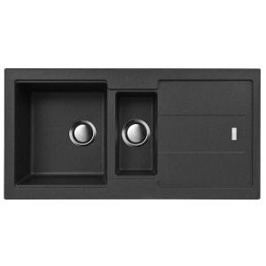 Carron Phoenix Bali 150 Granite Sink Jet Black