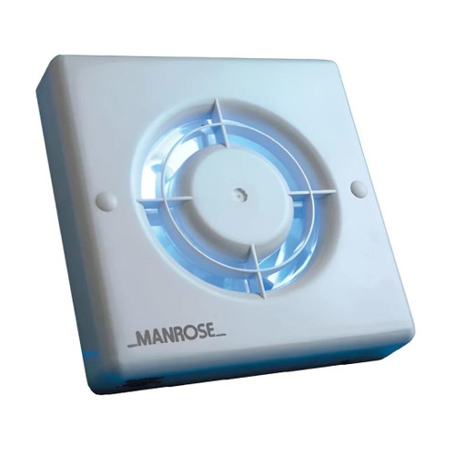 Manrose XF100HLV 10W Automatic Low Voltage Extractor Fan w/Humidity Control 100mm - White