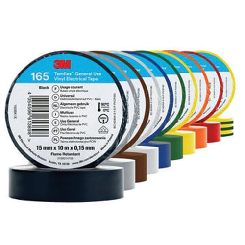 3M Temflex™ 165 Black Electrical Tape