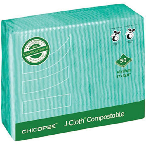 Harrison Wipes Chicopee J-Cloth 3000 Green - Pack of 50