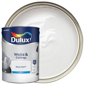 Dulux 5293111 Walls & Ceilings Matt Emulsion Paint, Rock Salt, 5 Litre