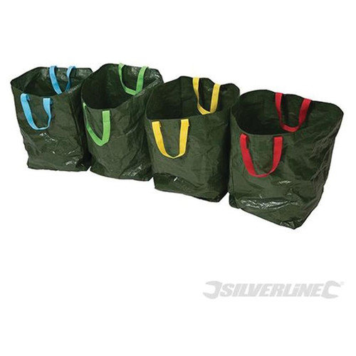 Silverline Recycling Bags 4pk 400 x 320 x 320mm (410631), Green