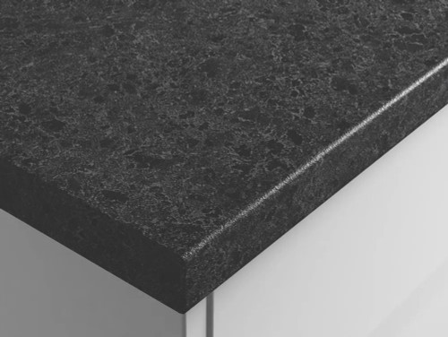 Wilsonart Midnight Granite Stone Effect Laminate Worktop 3000x600x38mm, Black