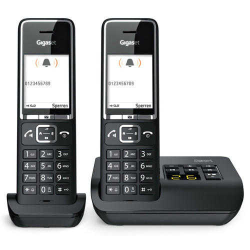 Gigaset Comfort 550A Duo Cordless Phone with Answering Machine and Headset Jack