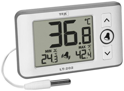 TFA Dostmann Digitales Profi-Thermometer with Kabelfühler LT 202 Thermometer white