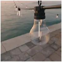 SolarCentre® Edinburgh USB Solar Powered Outdoor Festoon Lights (Set of 20)