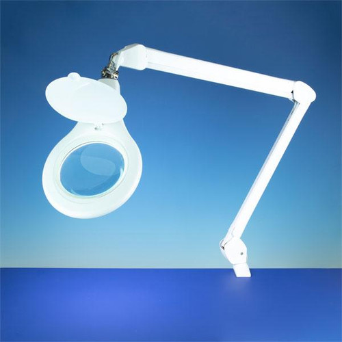 Lightcraft Professional Long Reach LED Magnifier Lamp, White