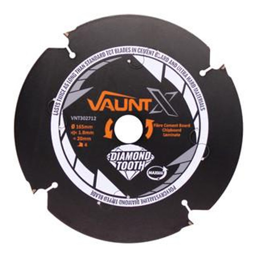 Vaunt X 165mm x 20mm 4 Diamond Teeth PCD Circular Saw Blade