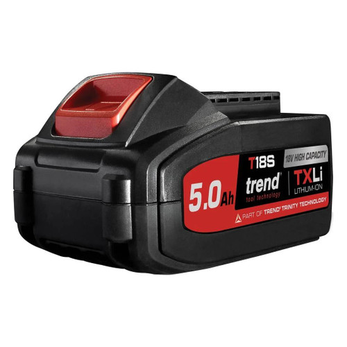 Trend T18S 18V 5Ah High-Capacity Battery Compatible with the Trend T18S Cordless Range, TXLI, Black, T18S/BA5A
