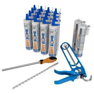 Dryzone Damp Proofing Cream 310ml - DPC Injection Kit: 24m Coverage (9" wall) - BBA Approved Rising Damp Treatment