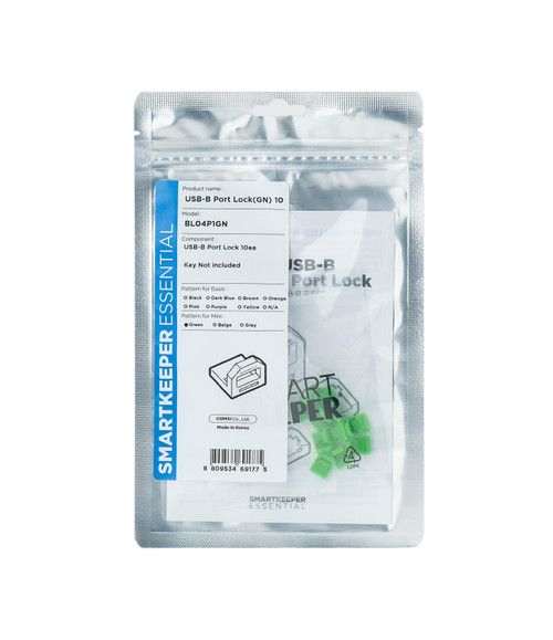 SmartKeeper Essential / 10 x USB B-Port Blockers/Green