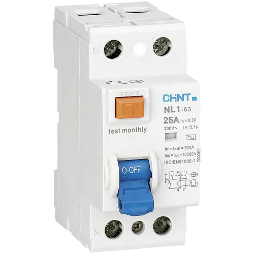 Chint 200584 Residual Current Circuit Breaker 2-Pin 25A