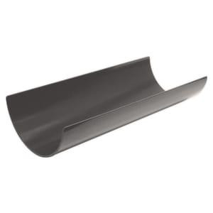 FloPlast Half Round Gutter - 112mm x 4m Anthracite Grey