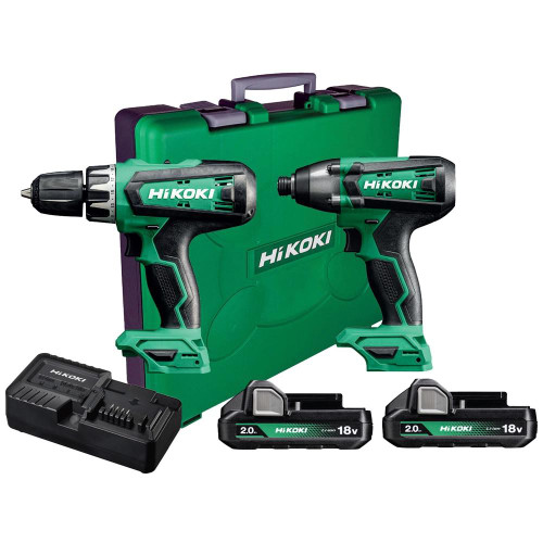 HIKOKI KC18DFXJAZ 18V Combi Drill & Impact Driver Twin Pack