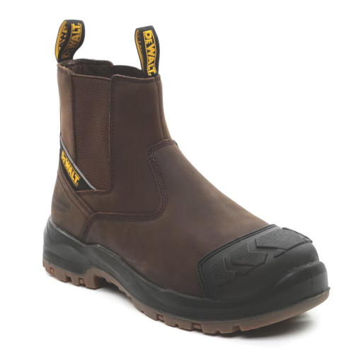 DEWALT East Haven Men's Water Resistant Leather Slip On Dealer Safety Work Boots, Brown UK12