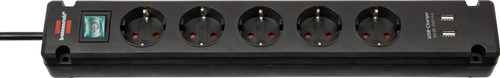 Brennenstuhl Bremounta Power Strip 5-fold with USB Charging Function