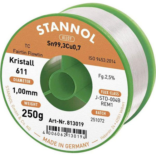 Stannol FLOWTIN TC Fairtin Crystal 611 813019 Soldering Wire
