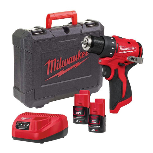 Milwaukee M12BLDDRC-202C 12v Compact Brushless Drill Driver Kit
