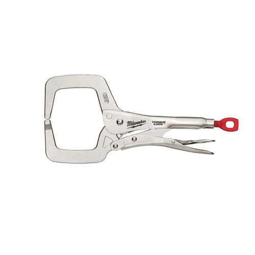 Milwaukee Torque Lock Locking C-Clamp Regular Jaws 280mm (11in), Silver, Red