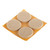 Fix-O-Moll Big-Duo Parquet Flooring 35 mm Pack of 4 Natural Round
