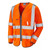 Leo Workwear Burrington S20 Coolviz Airflow Mesh Hi-Vis Sleeved Superior Waistcoat, M, Orange