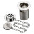 Bristan Traditional Bath Waste with Porcelain Plug - Chrome