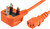 Pro Elec PEL00798 Lead UK Plug 5A to C13 1.00 mm Orange 3 m