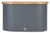 Swan Nordic Oval Bread Bin with Cutting Board Lid, Carbon Steel Body, Airtight Bamboo Lid, Grey