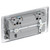 BG Electrical Double Switched Power Wall Plug Socket with Two USB-A Charging Ports, Nexus Metal, Brushed Steel, Grey Inserts, NBS22U3G