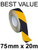 Anti Slip Floor Tape, Self Adhesive, Black/Yellow, 50mm x 18m Roll