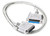 ROLINE RS232 DB25 Cable with M-F Connectors / 1:1 Connection/Shielded / 1.8 m