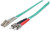 Fibre Optic Patch Cable, Duplex, Multimode, ST/LC, 50/125 µm, OM3, 2 m, LSZH, Aqua, Lifetime Warranty