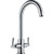 Deva NTN104 Twin Lever Kitchen Sink Mixer Tap with Chrome Finish