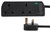 PRO ELEC 2 Gang Surge Protected Extension Lead 7.5m - UK Plug, 13A, Neon Indicator, Black - PELB1990