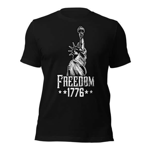 Lady Liberty Freedom Decal Shirt (Front Print)