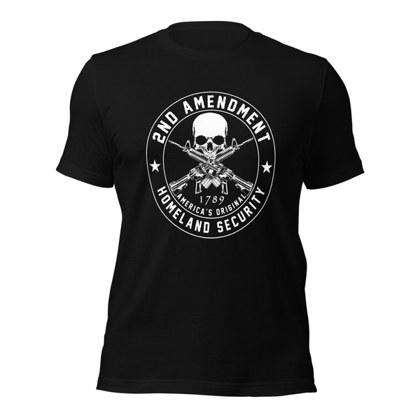 2nd Amendment Skull Shirt (Front Print)  2nd Amendment Skull Shirt (Front Print)